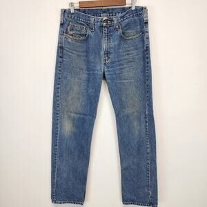 Carhartt Traditional Fit Jeans Mens 34x34 Straight Leg 100% Cotton Med Wash B480